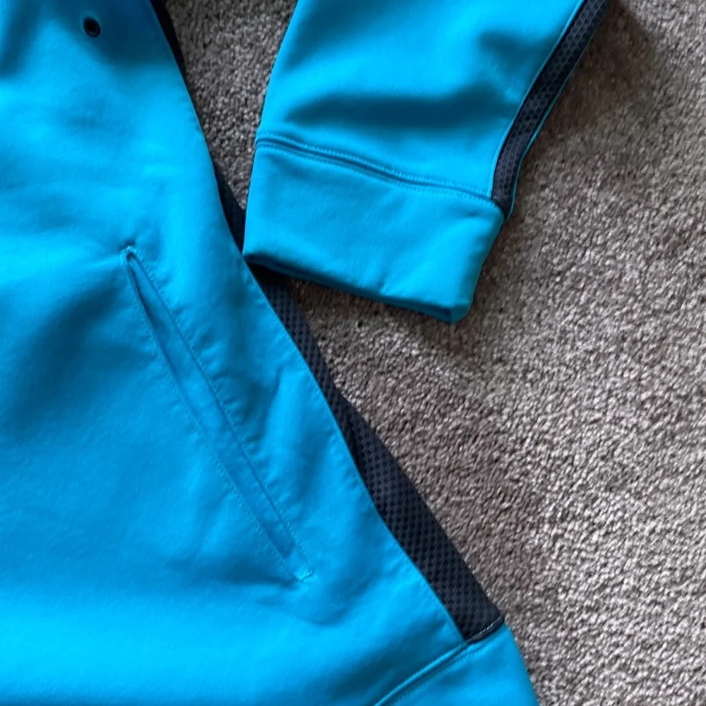 Nike Teal Presto Quarter Zip Pullover SIZE L Athletic Fleece Mock Neck